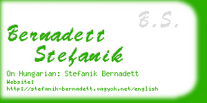 bernadett stefanik business card